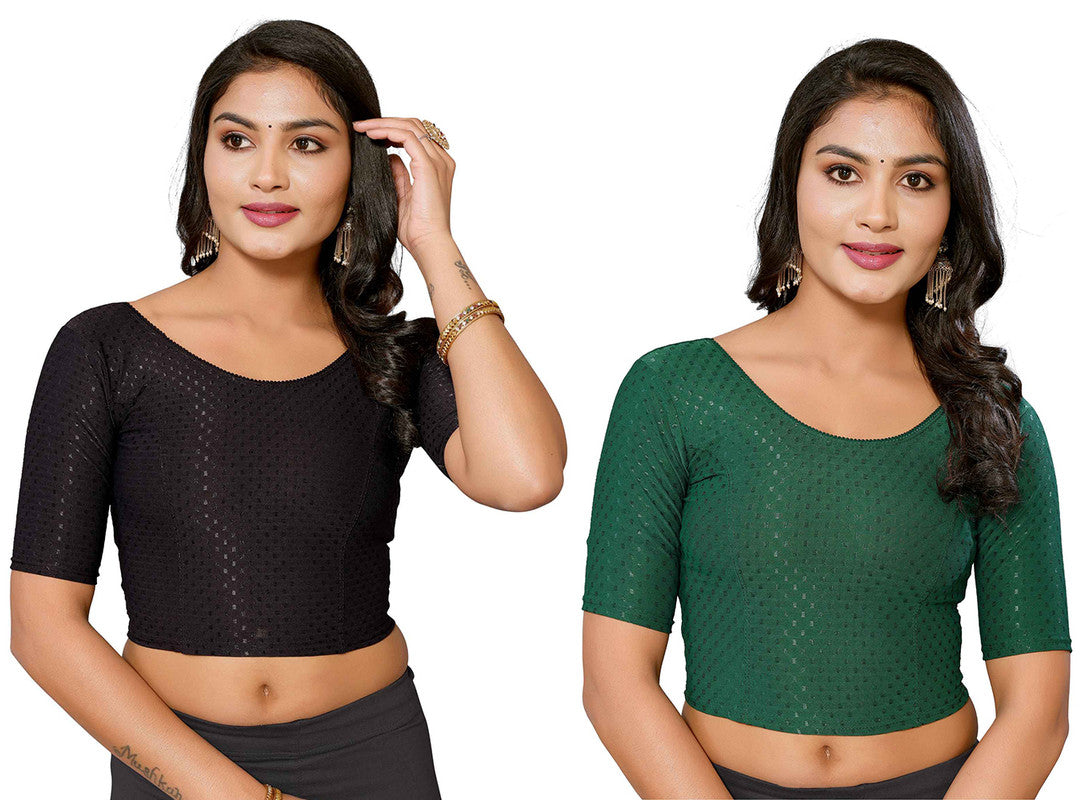 Women's Lycra Readymade Blouse Combo Pack - Malishka Export