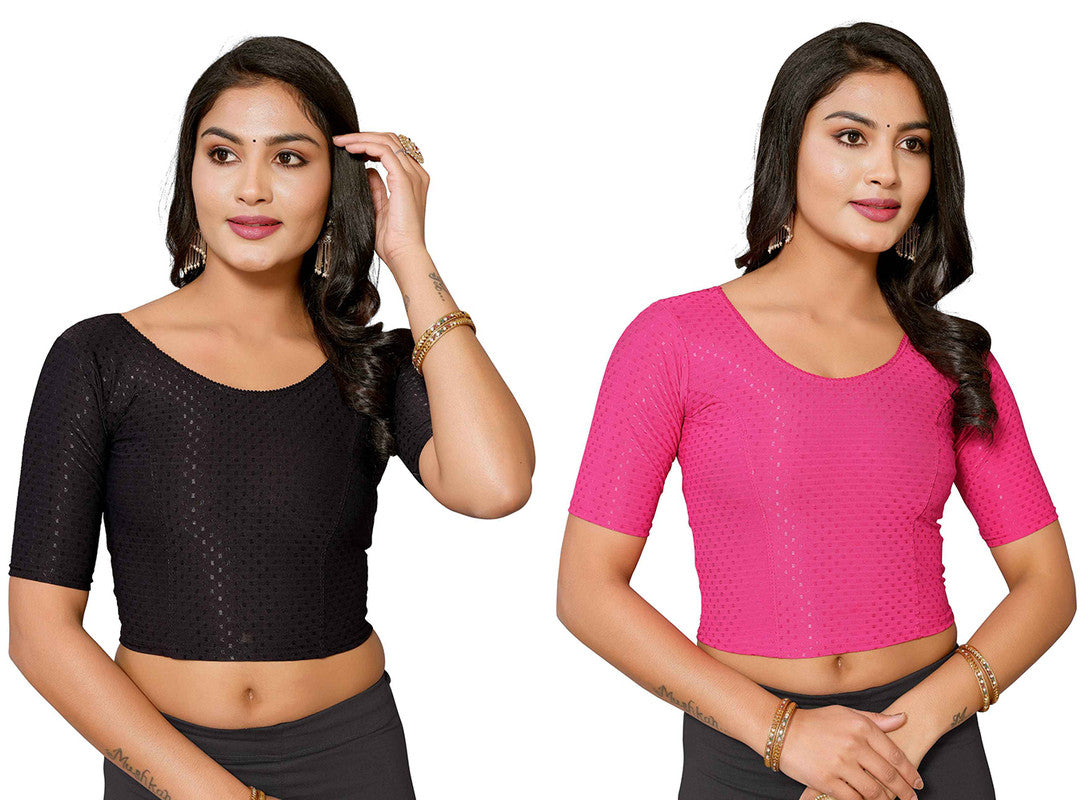 Women's Lycra Readymade Blouse Combo Pack - Malishka Export