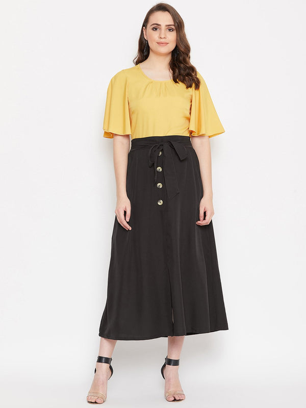 Women's Top & A-line Skirt Set  - BitterLime