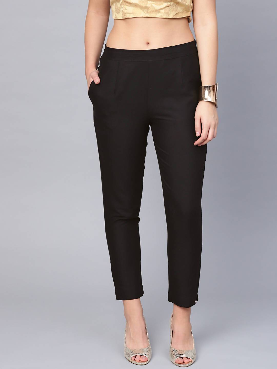 Women's Cotton Solid Straight Pants - Juniper