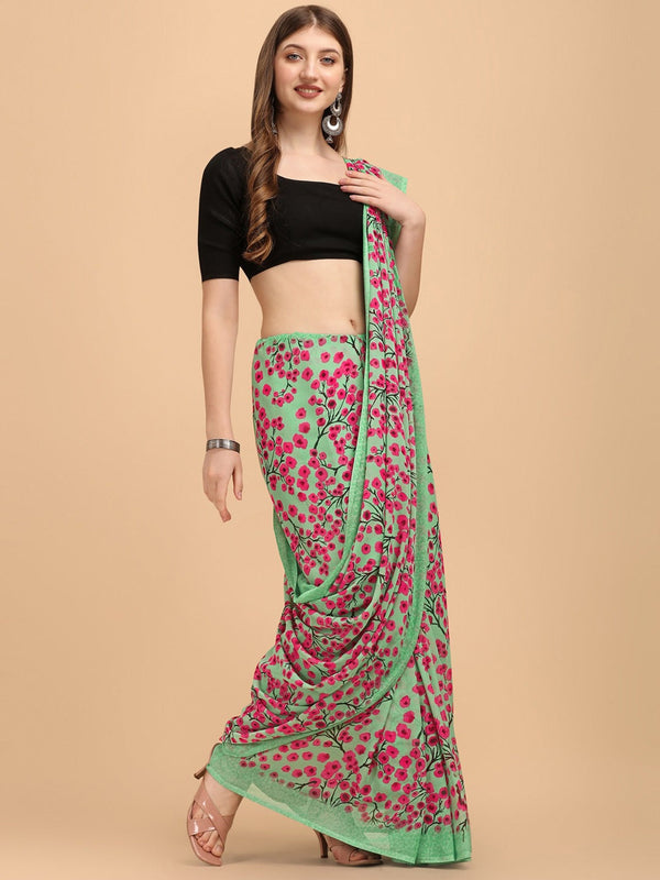 Women's MultiColor Georgette Printed Daily Wear Saree - Sangam Prints