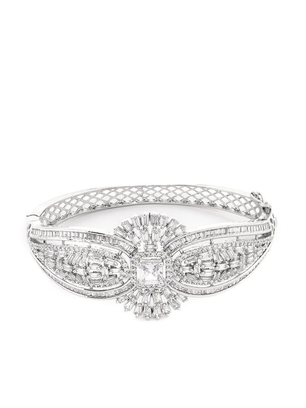 Women's  Charisma-American Diamond Studded Bangle Style Bracelet - Priyaasi