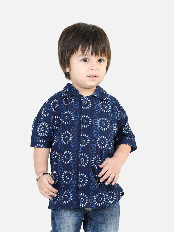 Boy's Indigo Cotton Shirts - Bownbee