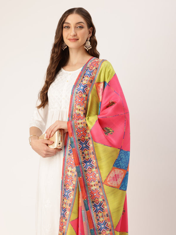 Women's Multi Color Cotton Printed Traditional Tassel Dupatta - Sangam Prints