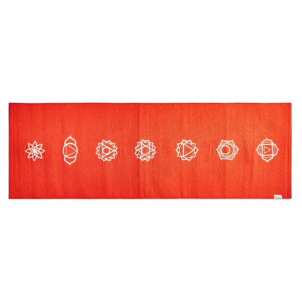 Yoga Mat- Chakras- High Grip - Orange - 24"