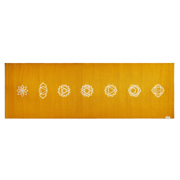 Yoga Mat- Chakras- High Grip -Yellow - 24"