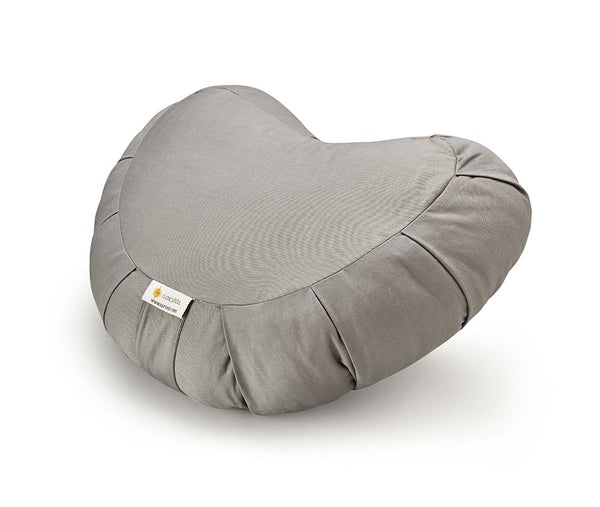 Sarveda Crescent Zafu Wide Meditation And Yoga Cushion | Grey