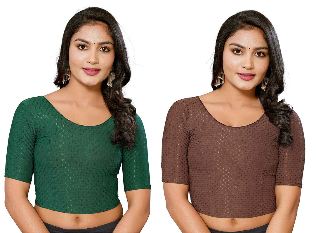 Women's Lycra Readymade Blouse Combo Pack - Malishka Export