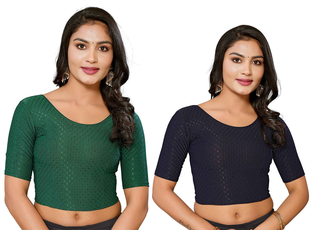 Women's Lycra Readymade Blouse Combo Pack - Malishka Export