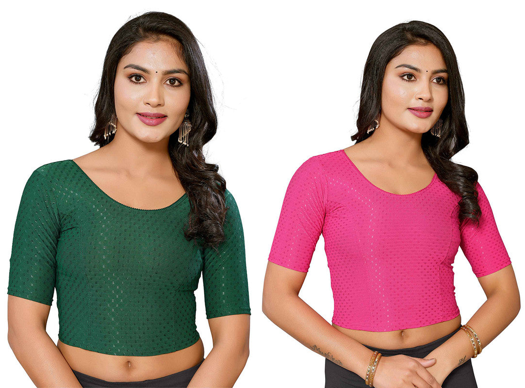 Women's Lycra Readymade Blouse Combo Pack - Malishka Export