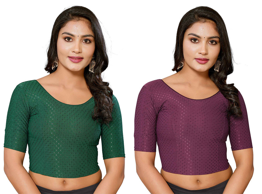 Women's Lycra Readymade Blouse Combo Pack - Malishka Export