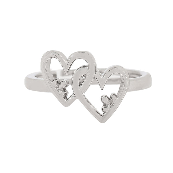 Women's Linked Hearts Ring - Voylla