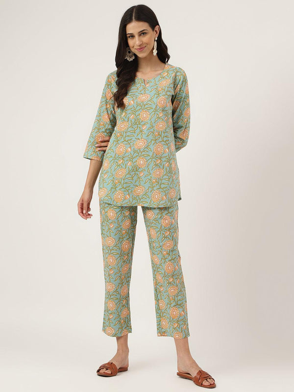 Jashvi Green Printed Loungewear/Nightwear