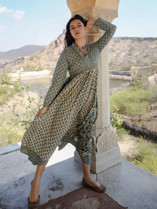 Jashvi Block Print Mulmul Kurta