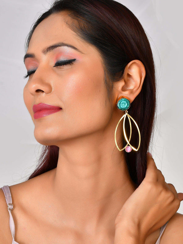 Women's Double Petel Hanging Earring - Zurii Jewels