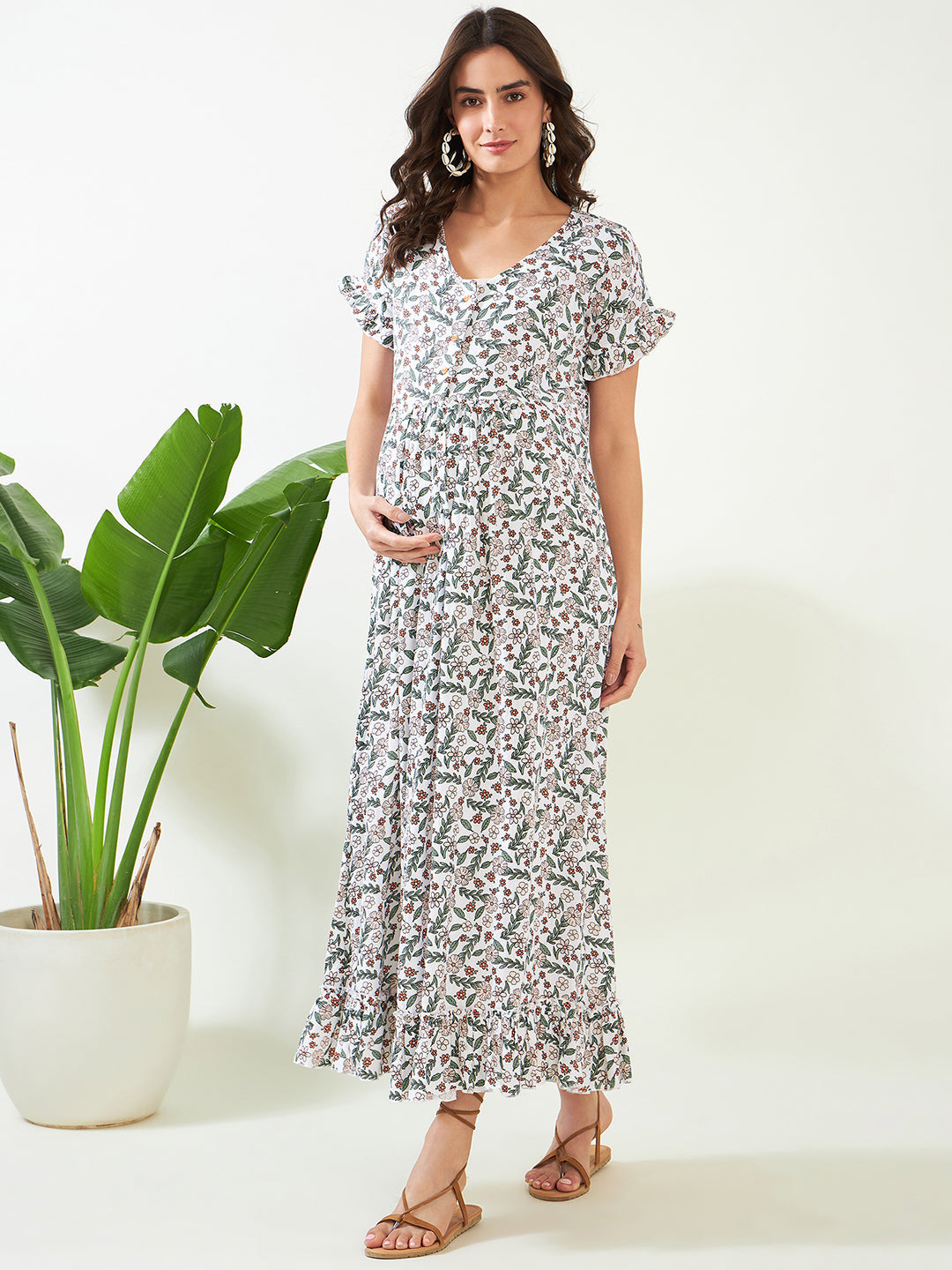 Women's Cotton White Dress - The Kaftan Company