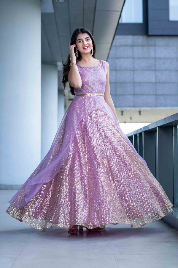 Women's Lavender Love Gown - Label Shaurya Sanadhya