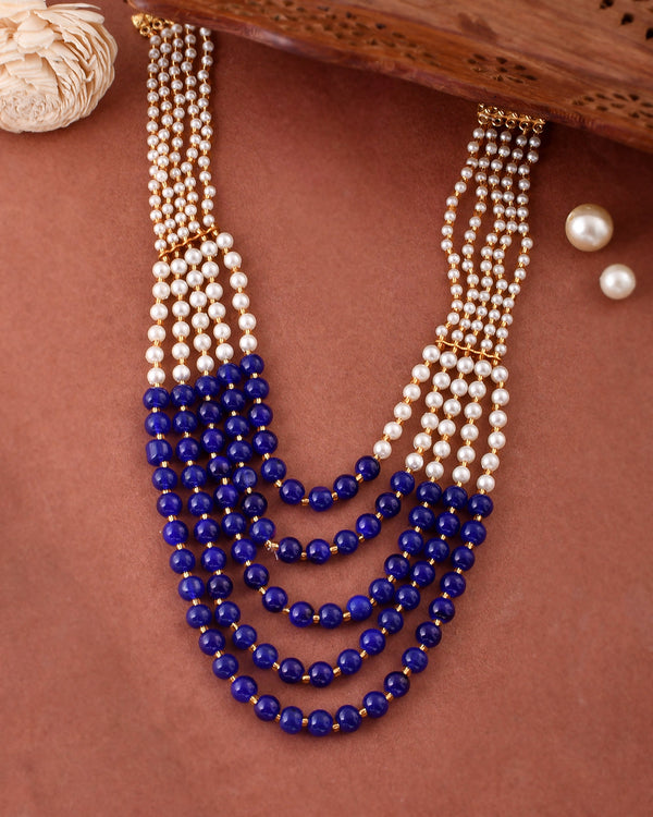 Women's Shine Beads Ethnic Necklace | Gemstone Jewellery Set - Avisha