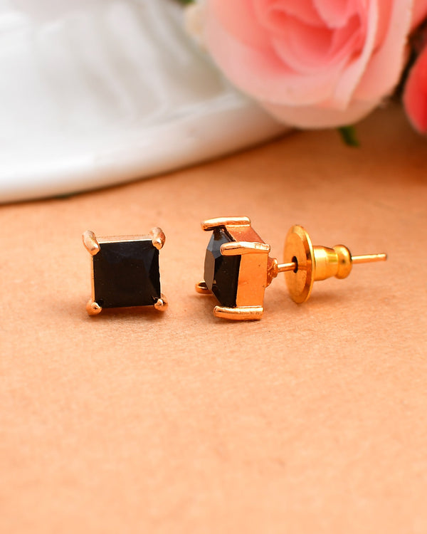 Women's Designer Gold Plated Square Stud Earring | Light Weight Fashion Jewelry - Avisha