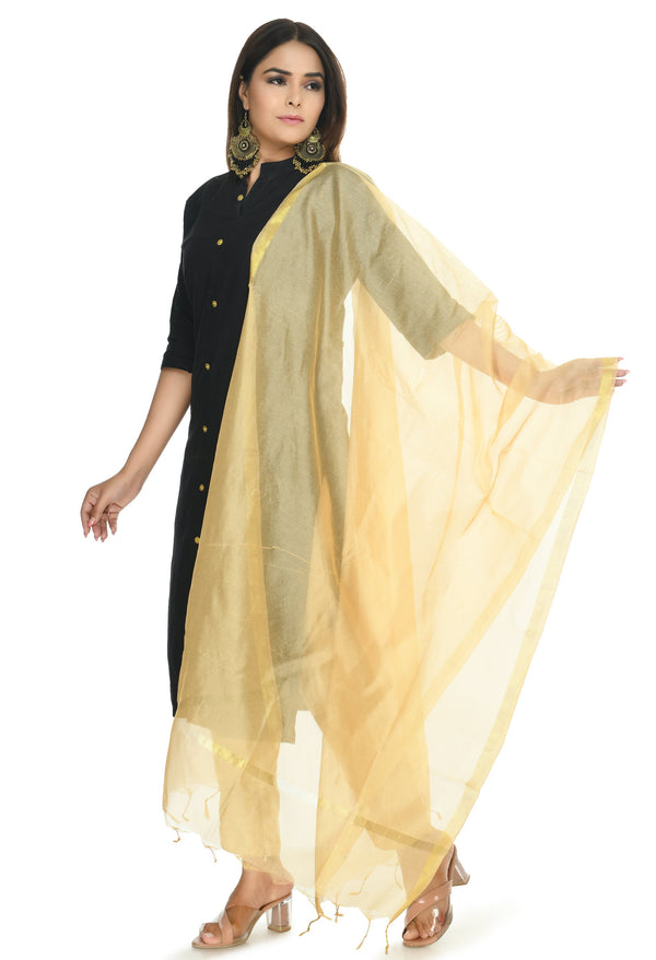 Women's Gold Color Banarsi Piping - Moeza