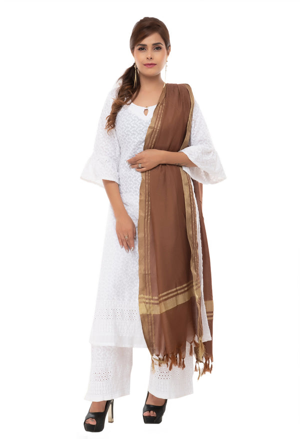 Women's Slub Cotton Dupatta - Moeza