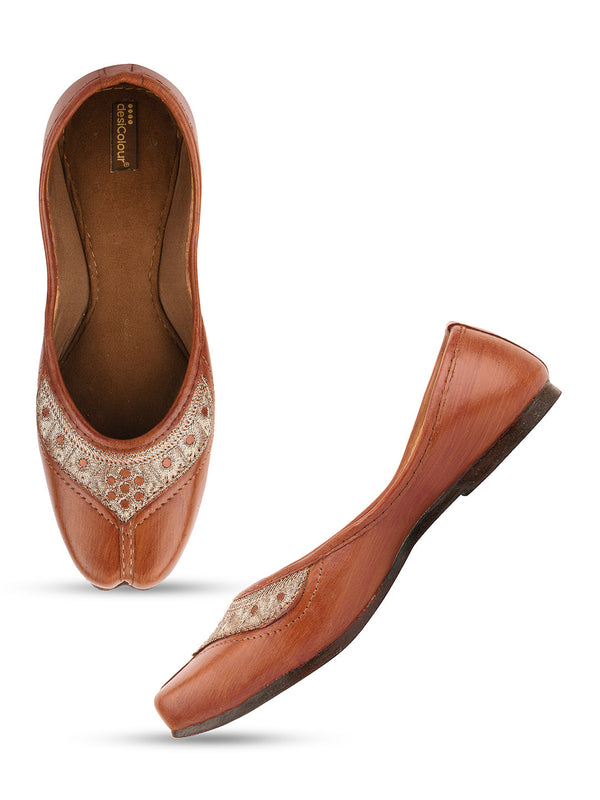 Women's Brown Casuals  Indian Ethnic Comfort Footwear - Desi Colour