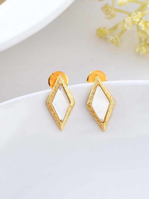 Women's Kite Shape Mirror Earrings - Zurii Jewels