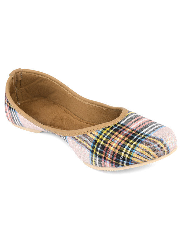 Women's Casual Flat Printed Footwear Multi Colour Print-4413 - Desi Colour