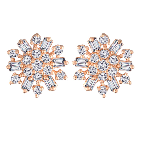 Women's  Crystal AD Stone Stud Earrings for Women - I Jewels