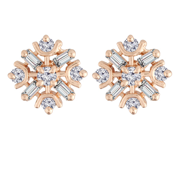 Women's  Crystal AD Stone Stud Earrings for Women - I Jewels