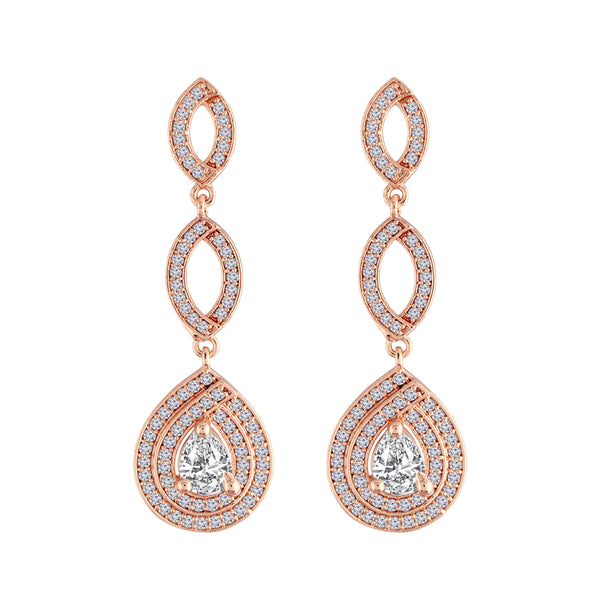 Women's  Crystal AD Stone Dangle & Drop Earrings for Women - I Jewels