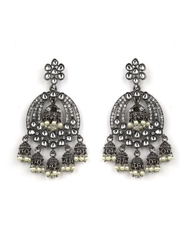 Women's Kundan Party Wear Jhumka Earring - Priyaasi