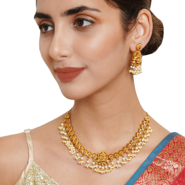 Women's Gold Opulence Divine Goddess Jewellery Set - Voylla