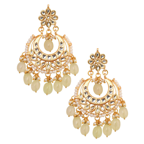 Women's Handcrafted Kundan Inspired Chandbali - Femizen