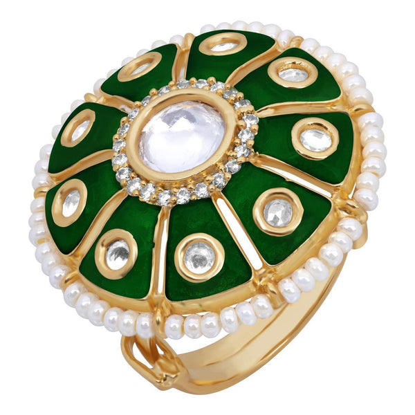 Women's Tradtional Meenakari finger ring  - I Jewels