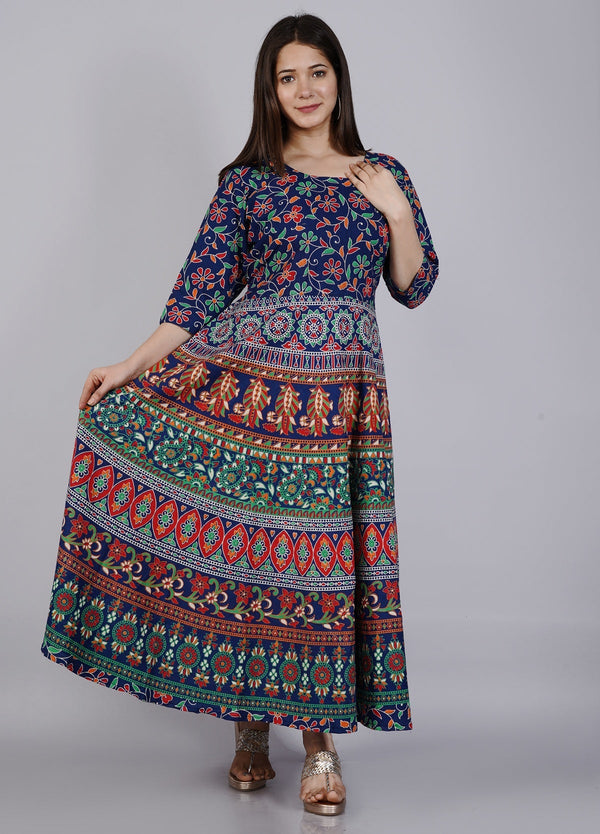 Women's Multicolor Cotton Printed Party Wear/Casual Wear Only Kurti - Vamika