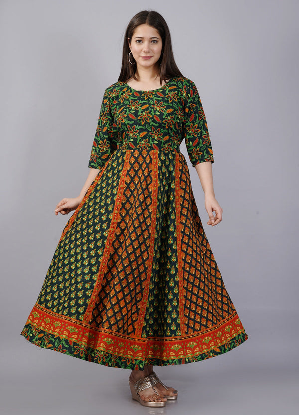 Women's Multicolor Cotton Printed Party Wear/Casual Wear Only Kurti - Vamika