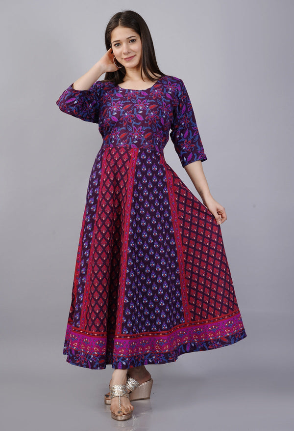 Women's Multicolor Cotton Printed Party Wear/Casual Wear Only Kurti - Vamika