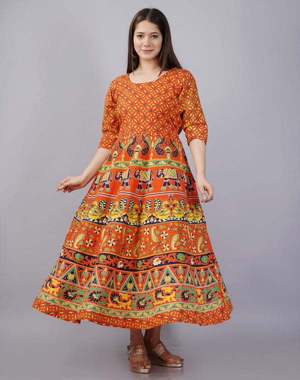 Women's Multicolor Cotton Printed Party Wear/Casual Wear Only Kurti - Vamika