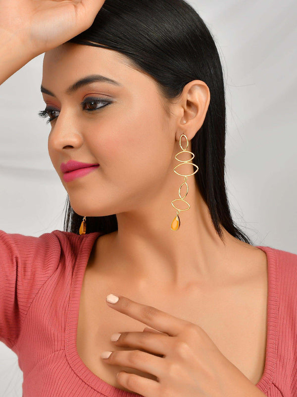 Women's Gold Drop Dangler Earrings - Zurii Jewels