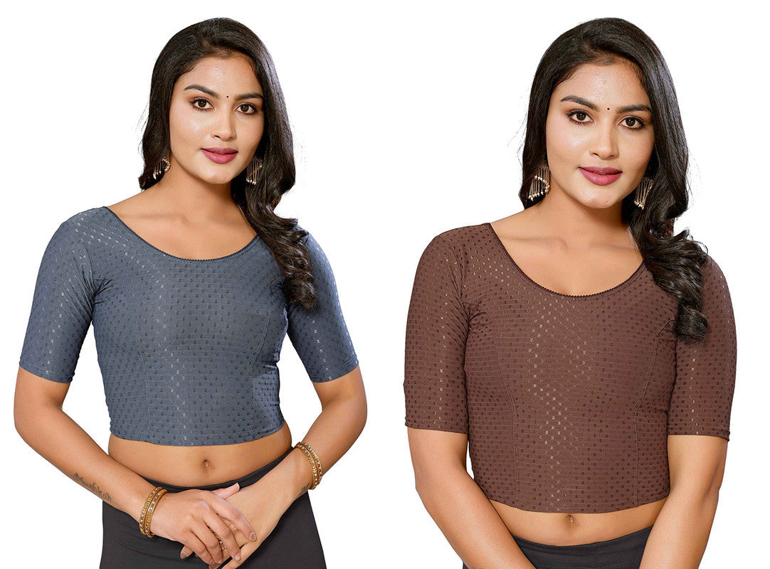 Women's Lycra Readymade Blouse Combo Pack - Malishka Export