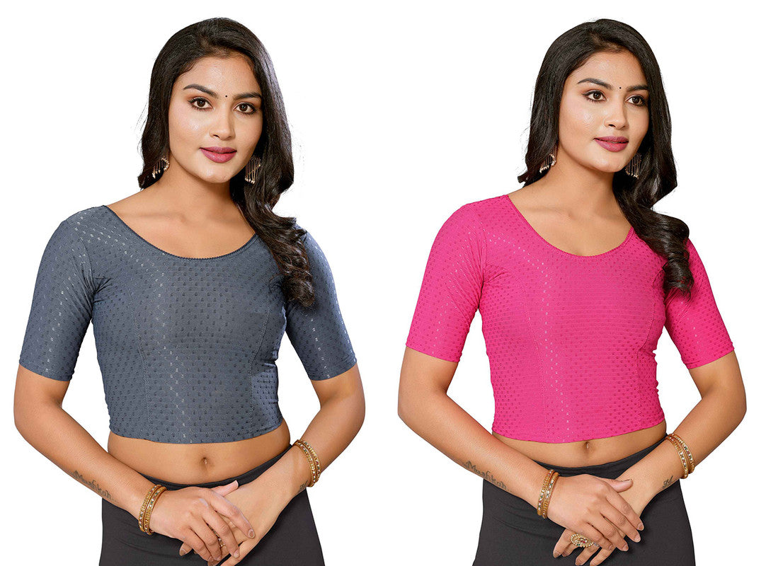 Women's Lycra Readymade Blouse Combo Pack - Malishka Export