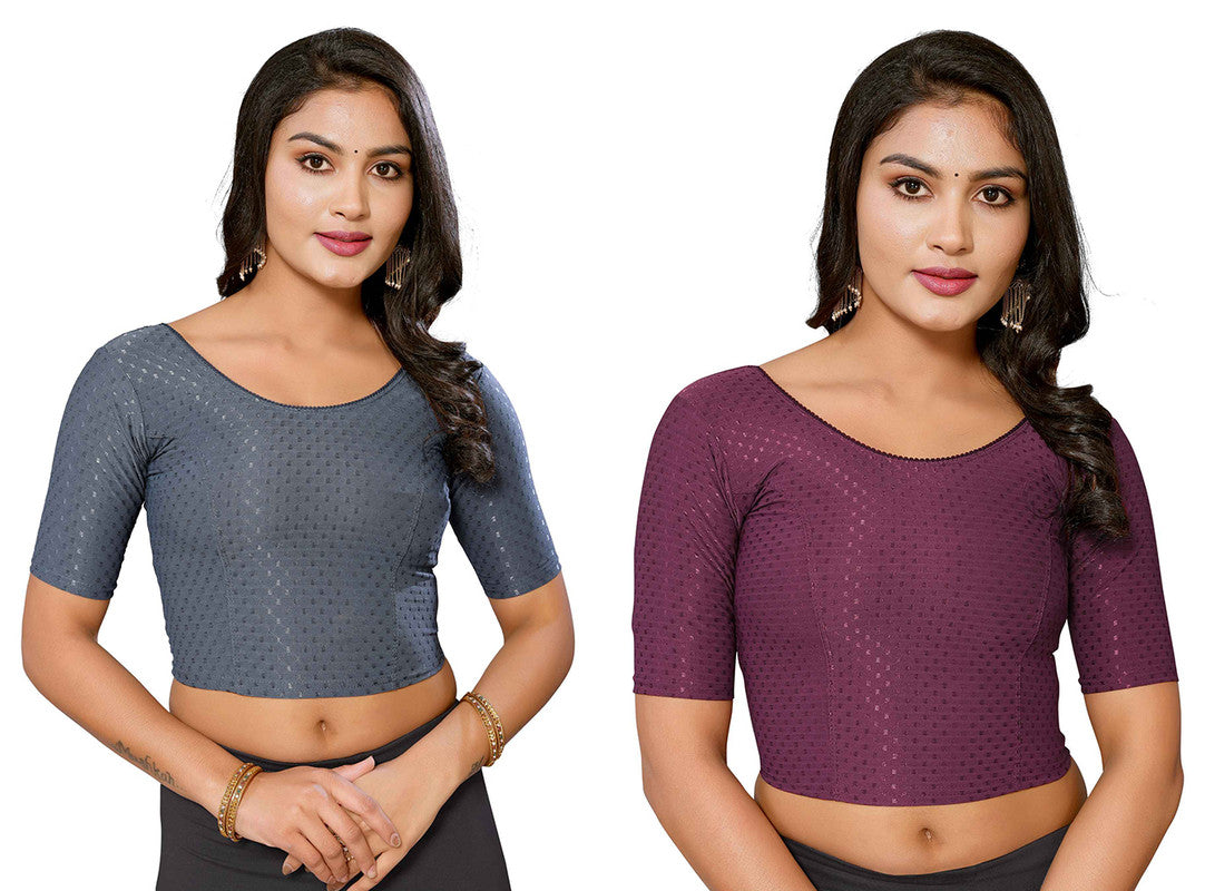 Women's Lycra Readymade Blouse Combo Pack - Malishka Export