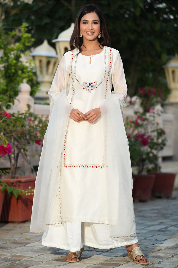 Women's  Bela Chanderi Suit Set - Gillori