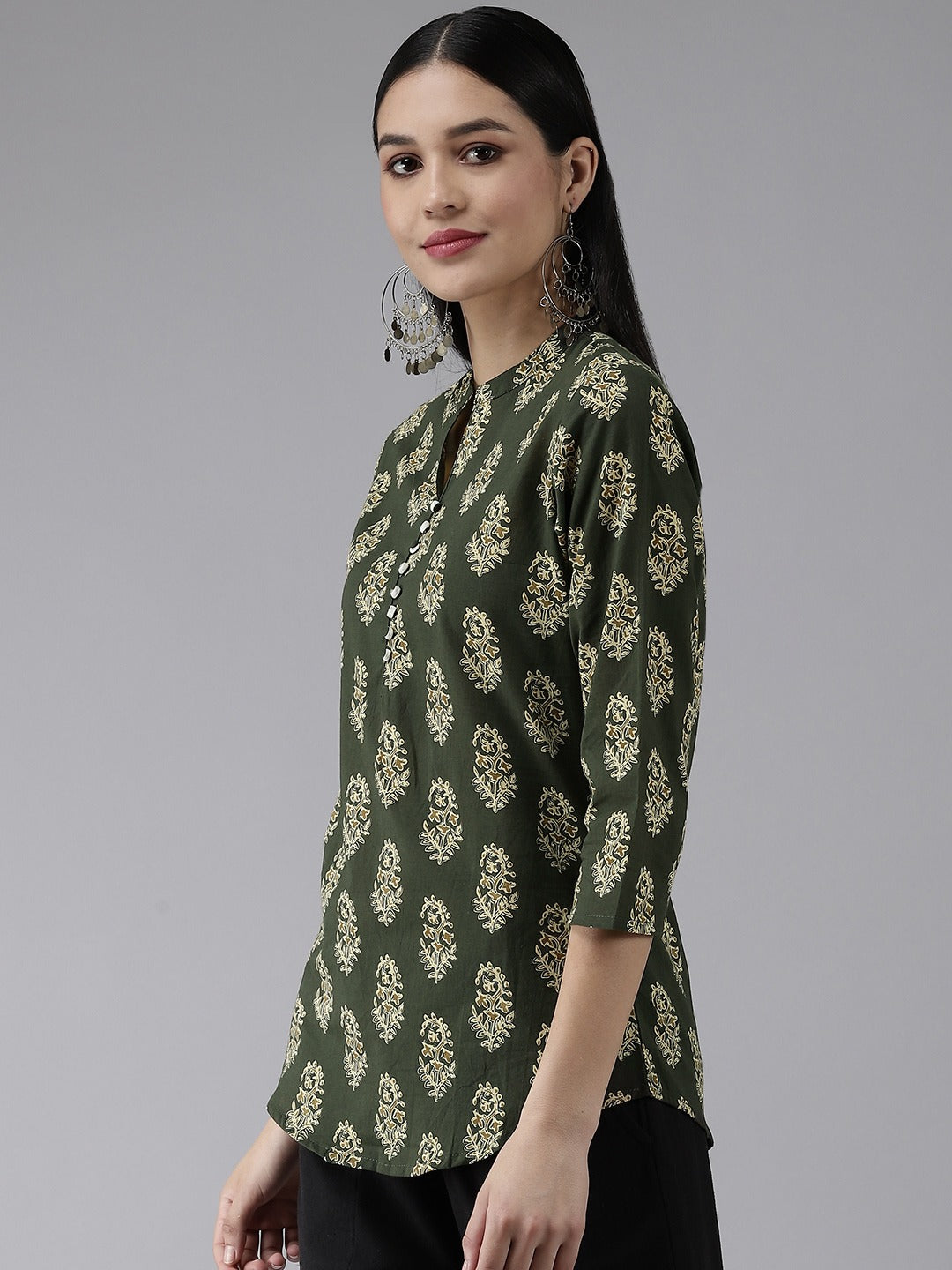 Green Printed Top-Indiakreations-JS8059TOPGRXS