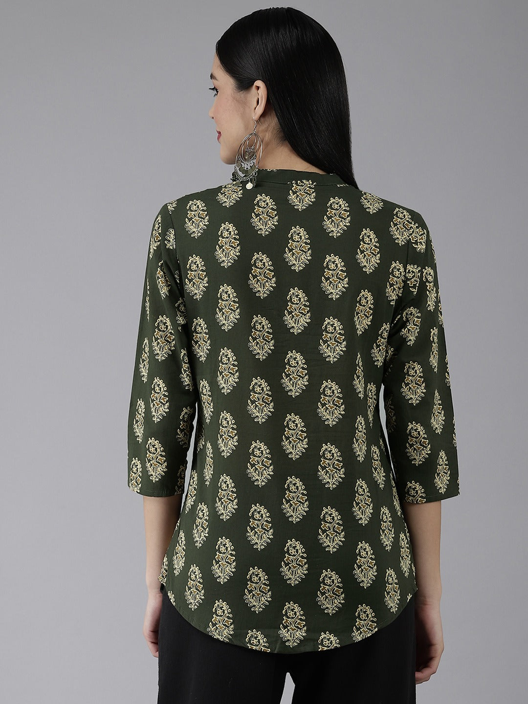 Green Printed Top-Indiakreations-JS8059TOPGRXS