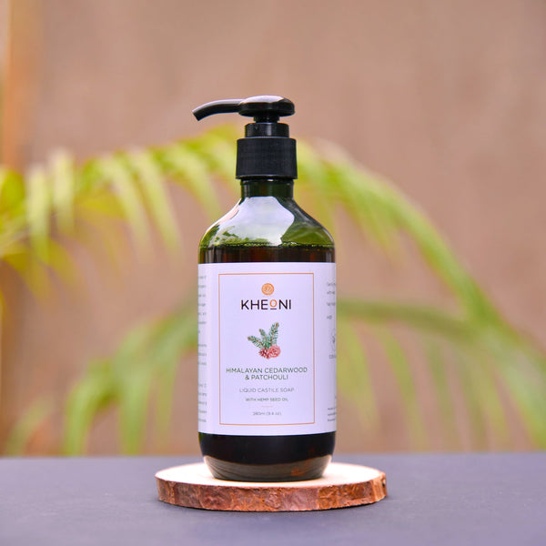 Himalayan Cedarwood & Patchouli Liquid Castile Soap -  KHEONI