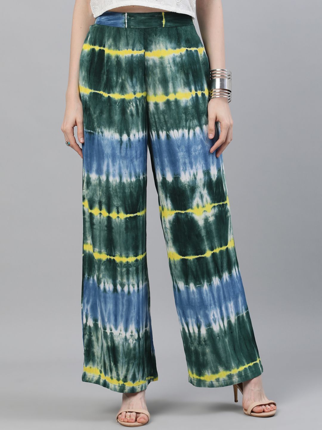 Women's  Tie & Dye Printed Palazzo - AKS