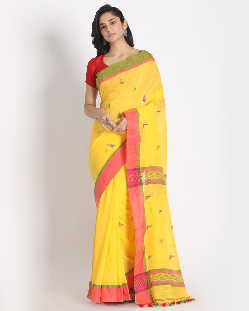 Women's Cotton Handloom saree - Angoshobha