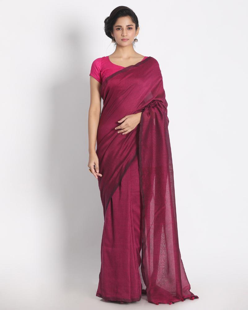 Women's Khadi Cotton Handloom Saree - Angoshobha